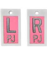 Plastic Markers 5/8" L&R Fluorescent Pink Glitter