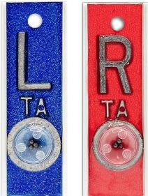 Blue Red Glitter Position Markers