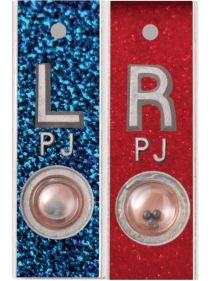 Position Indicator X-Ray Markers (Blue & Red Glitter)
