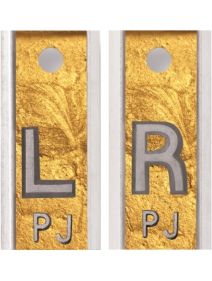 Aluminum X-Ray Markers Brushed Antique Gold Metallic