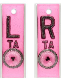 Fluorescent Pink Glitter Position Markers