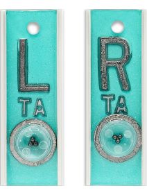 Tiffany Blue Glitter Position Markers