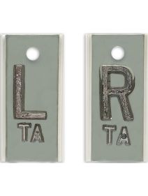Aluminum X-Ray Markers 5/8" L&R Grey Solid