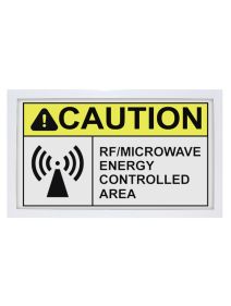 Caution FR/Microwave Energy Controlled Area LED Sign