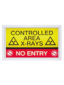 Controlled Area X-Rays No Entry LED Sign