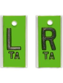 Aluminum X-Ray Markers 5/8" L&R Lime Tree Green Solid