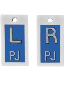 Plastic Markers 1/2" L&R (Azure Blue Solid)