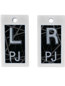Plastic Markers 1/2" L&R (Black Gray)