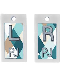 Plastic Markers 1/2" L&R (Blue Diamond)