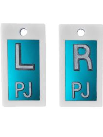 Plastic Markers 1/2" L&R (Sapphire Flat Metallic)