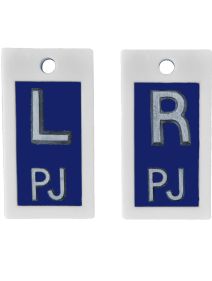 Plastic Markers 1/2" L&R (Cobalt Hue Solid)