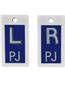 Plastic Markers 1/2" L&R (Cobalt Hue Solid)