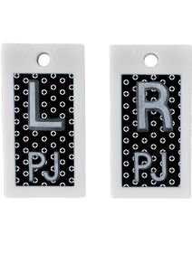 Plastic Markers 1/2" L&R (Cross Dots)