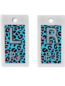 Plastic Markers 1/2" L&R (Leopard Teal)