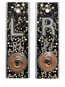 Position Markers 1/2" L&R (Black Chunky Glitter)