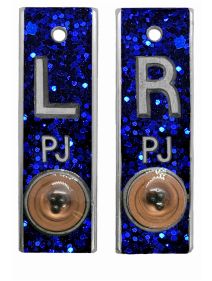 Position Markers 1/2" L&R (Blue Chunky Glitter)