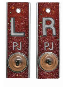 Position Markers 1/2" L&R (Red Chunky Glitter)