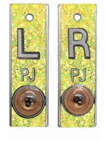 Position Markers 1/2" L&R (Yellow Chunky Glitter)