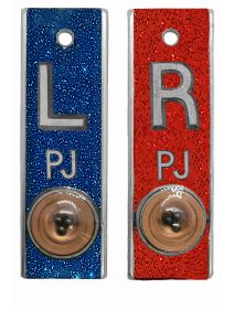 Position Markers 1/2" L&R (Blue & Red Glitter)
