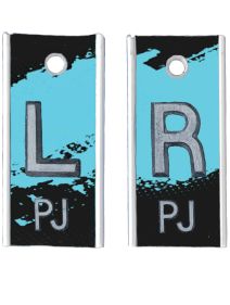 Alum Markers 1/2" L&R (Black Blue)