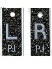  Alum Markers 1/2" L&R (Black Glitter)