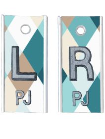 Alum Markers 1/2" L&R (Blue Diamond)