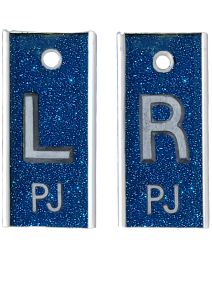 Alum Markers 1/2" L&R (Blue Glitter)