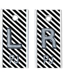 Alum Markers 1/2" L&R (Diagonal Stripes)
