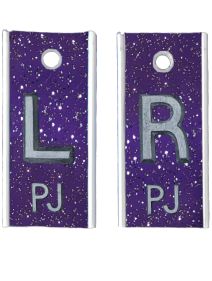  Alum Markers 1/2" L&R (Purple Glitter)