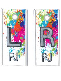 Alum Markers 1/2" L&R (Rainbow Splatter)