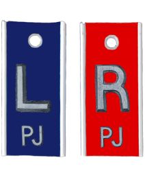 Alum Markers 1/2" L&R (Red-Blue Standard)