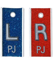  Alum Markers 1/2" L&R (Blue Red Glitter)