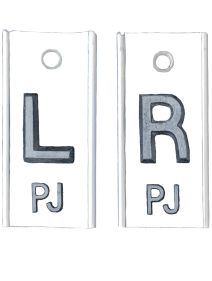 Alum Markers 1/2" L&R (White Solid)