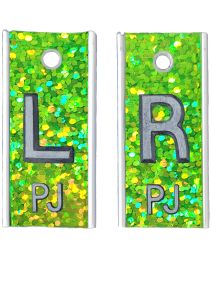  Alum Markers 1/2" L&R (Yellow Sequins)