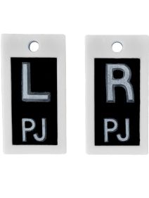 Plastic Markers 1/2" L&R (Black Solid)