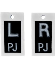 Plastic Markers 1/2" L&R (Black Solid)