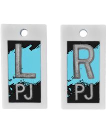 Plastic Markers 5/8" L&R (Black Blue)