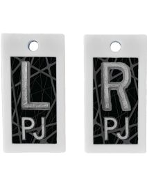 Plastic Markers 5/8" L&R (Black Gray)