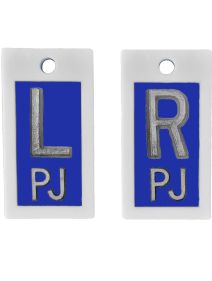 Plastic Markers 5/8" L&R (Brilliant Blue Solid)