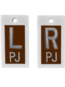 Plastic Markers 5/8" L&R (Brown Solid)