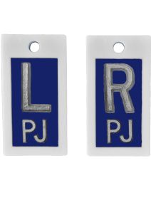 Plastic Markers 5/8" L&R (Cobalt Blue Solid)
