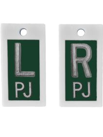 Plastic Markers 5/8" L&R (Dark Green Solid)