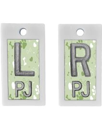 Plastic Markers 5/8" L&R (Green Puppy)