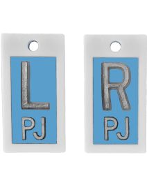 Plastic Markers 5/8" L&R (Ice Blue Solid)