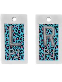Plastic Markers 5/8" L&R (Leopard Teal)