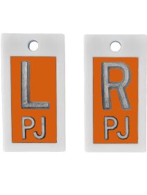 Plastic Markers 5/8" L&R (Orange Solid)