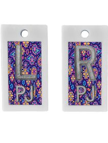 Plastic Markers 5/8" L&R (Purple Paisley)