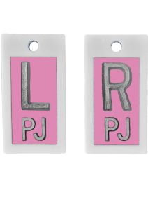 Plastic Markers 5/8" L&R (Soft Pink Solid)