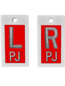 Plastic Markers 5/8" L&R (Red Solid)