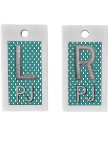 Plastic Markers 5/8" L&R (Teal Dots)